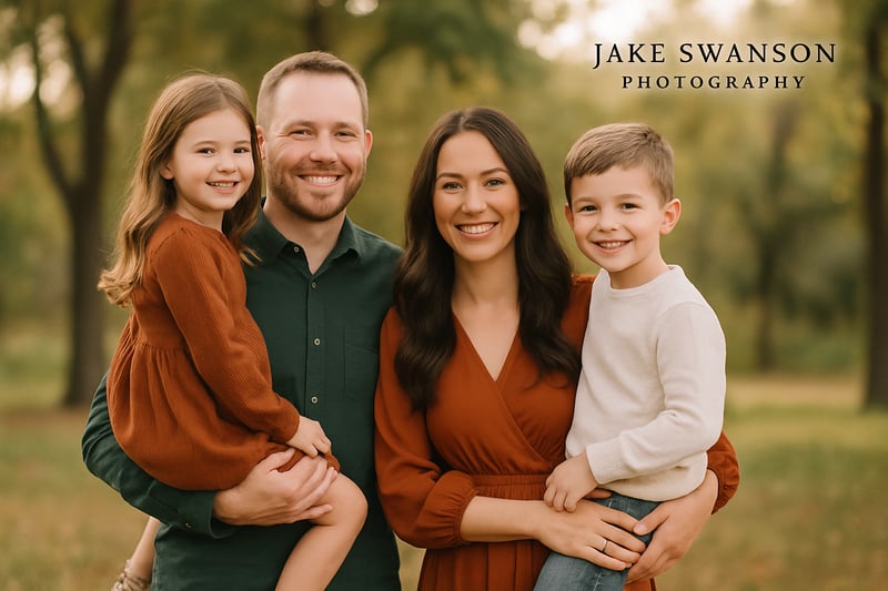 A family enjoying a photo session with Jake Swanson Photography